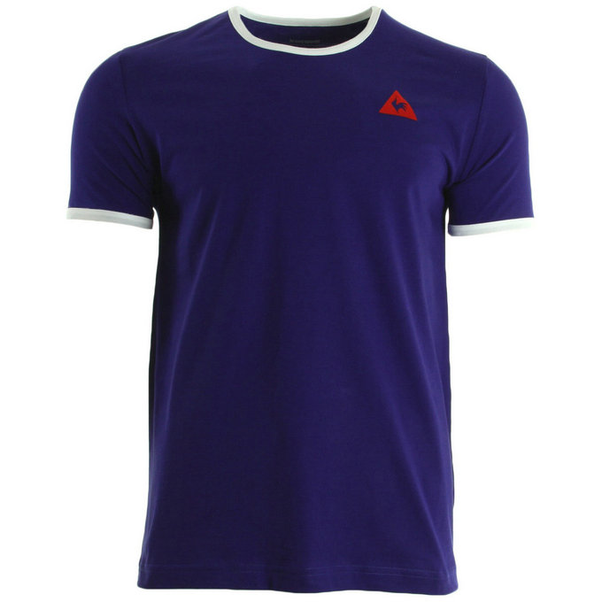 Le Coq Sportif Fruiba Tee Ss M Ultra Blue Blanc Bleu T-Shirts Manches Courtes Homme